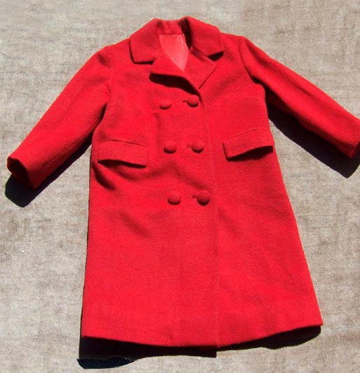 Vintage Drippy red wool coat, late 1950s to mid 1960s | free shipping ...